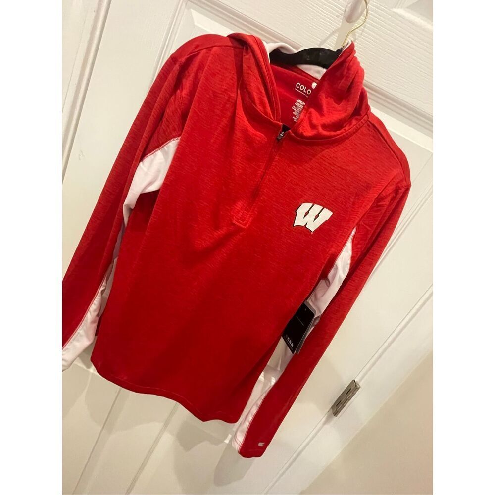 Wisconsin Badgers men’s quarter zip hoodie size small NWT Colosseum